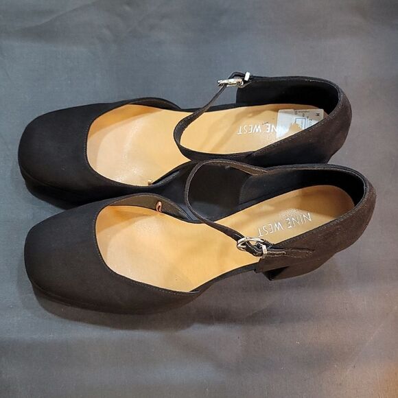 BRAND NEW NINE WEST WOMEN’S CHUNKY HEEL PLATFORM SHOE - Picture 8 of 16